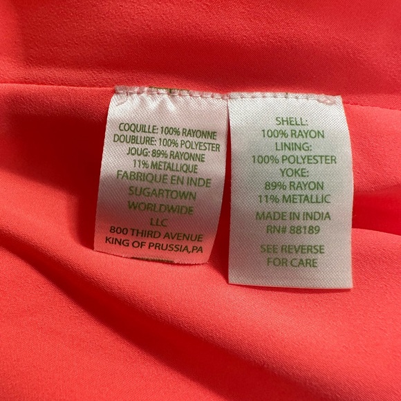 Lilly Pulitzer pink dress with gold detail. Completely lined. XS. Super cute. - Picture 2 of 11